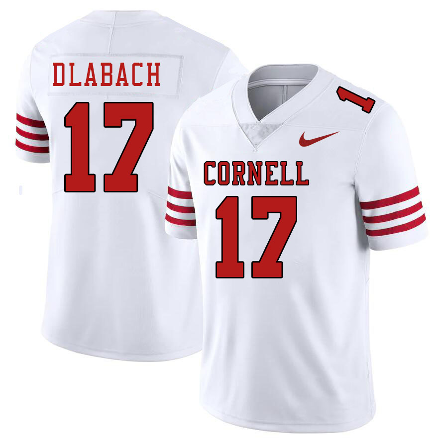 Men-Youth #17 Nicholas Dlabach Cornell Big Red 2023 College Football Jerseys Stitched Sale-White